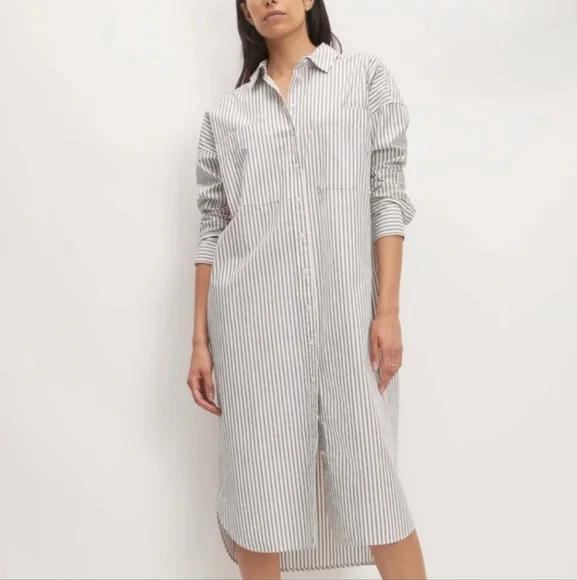 Everlane Midi Cotton Shirt Dress - Picture 1 of 6